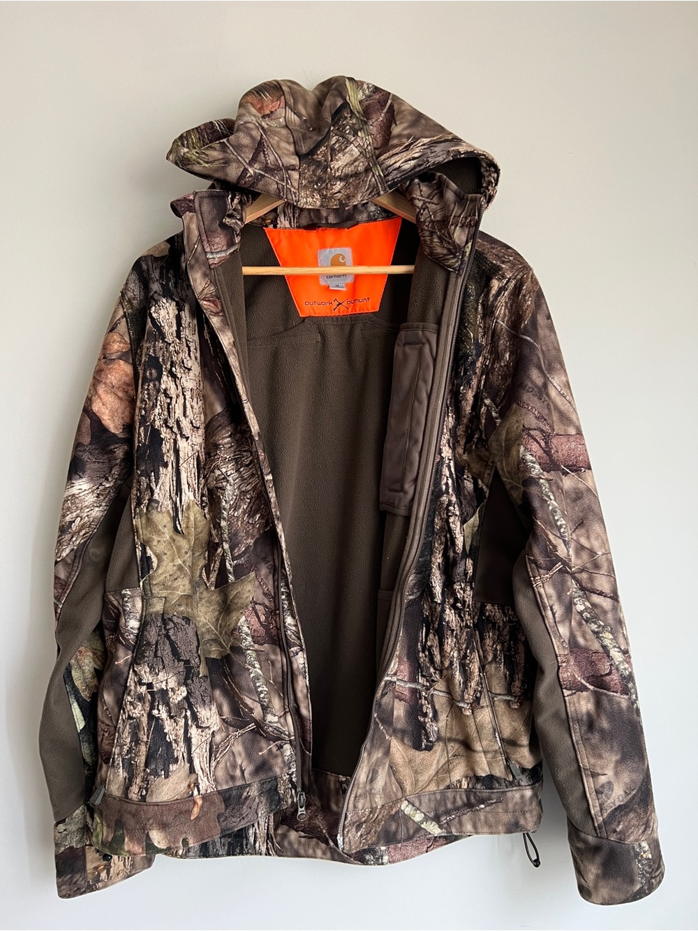 Carhartt Camo Hooded Jacket - Brown/Green Size M (READ DETAILS PLEASE)